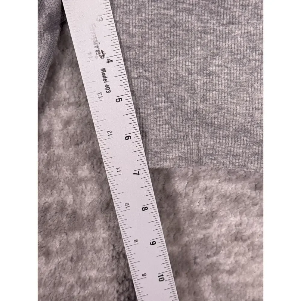 ALO Seamless Ribbed Mellow Romper Medium Womens Heather Gray